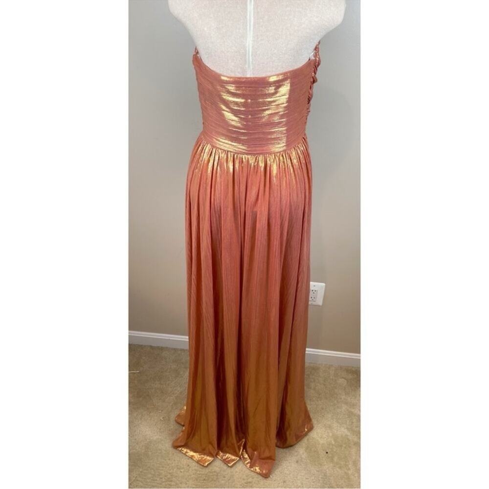 Retrofete Metallic Apricot Waldorf Strapless Maxi Gown - Picture 10 of 12